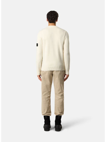 MAGLIONE GIROCOLLO LAMBSWOOL, V0093 IVORY, small