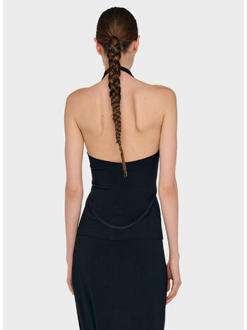TOP HALTER, BLACK BLACK, small