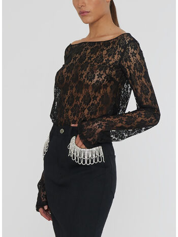 TOP LACE OFF SHOULDER, 19-4004 BLACK, small