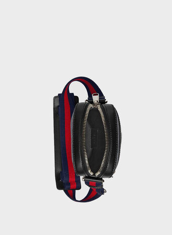 BORSA A TRACOLLA IN TESSUTO GG SUPREME, 1095BLACKNEROBRB, small