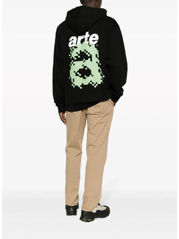 FELPA HOODIE ABSTRACT, BLACK, small