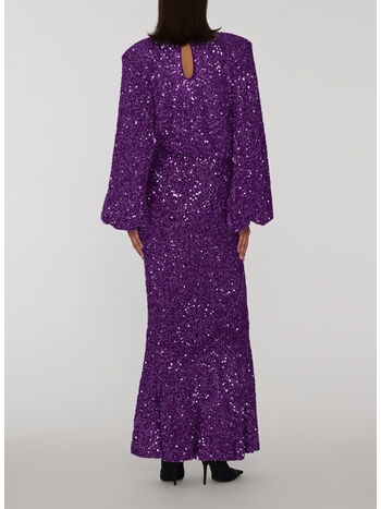 ABITO SEQUINS MAXI DRESS, 19-3540 PURPLE MAGIC, small