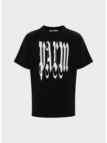 T-SHIRT LOGO GOTHIC, 1003 BLACK/OFF WHITE, small