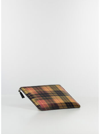 PORTAFOGLIO WALLET LENTICULAR TARTAN UNISEX, RED/YELLOW, small