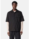 CAMICIA  STRETCH ORGANIC COTTON TWILL, V0029 BLACK, thumb