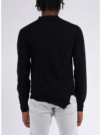 CARDIGAN KNIT, BLACK, small