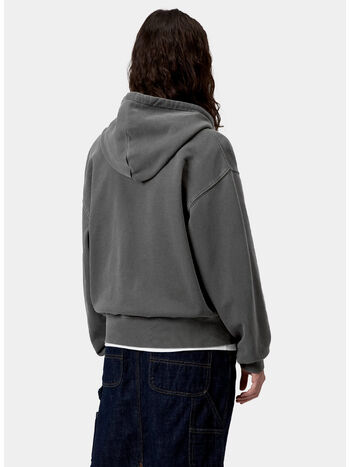 FELPA HOODED NELSON, 89GD Black, garment dyed, small