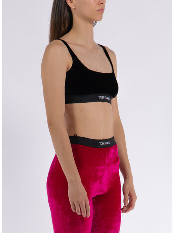 BRALETTE IN VELLUTO STRETCH, LB999 BLACK, small