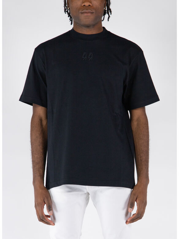 T-SHIRT CLASSIC, P396 BLACK + 44 SOLID DIRTY WHITE, medium