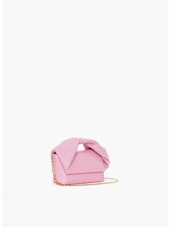 BORSA IN PELLE TWISTER MIDI, 300 PINK, small