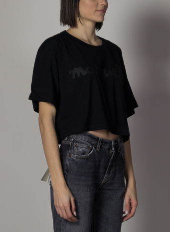 T-SHIRT MM6 CROPPED, 900BLACK, small