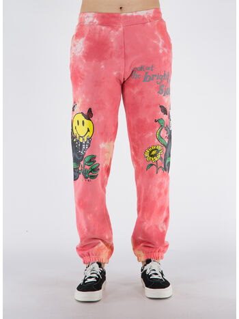 PANTALONE SMILEY LOOK AT THE BRIGHT SIDE, PINK TIE-DYE, small