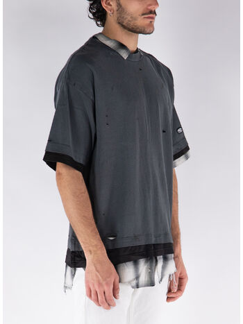 T-SHIRT TRIPLE LAYERED, BLACK, small