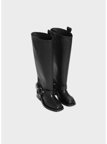STIVALE BIKER TUBULAR UNDERKNEE, 099 BLACK, small