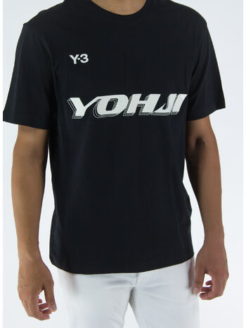 T-SHIRT CON LOGO YOHJI, BLACK, small
