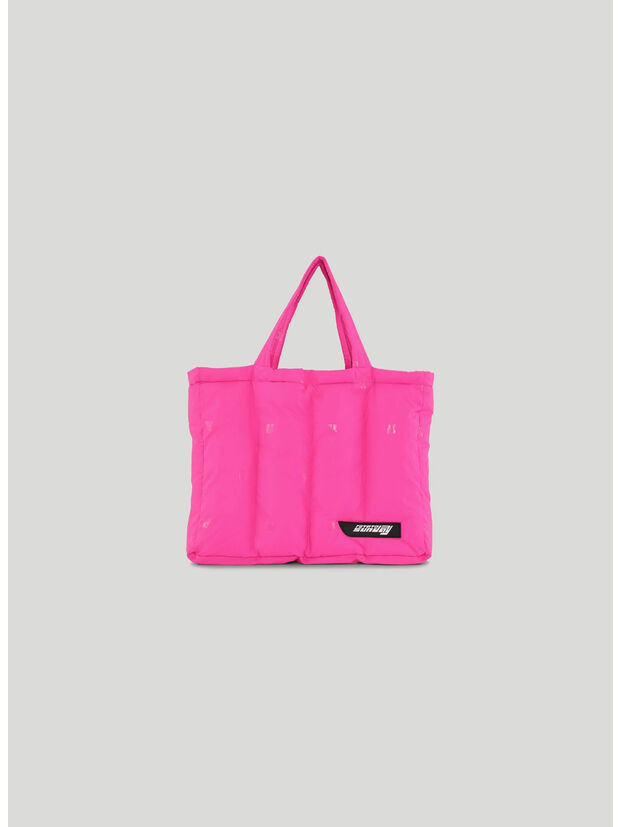 BORSA PUFFER TOTE, 17-2435 PINK GLOW, large