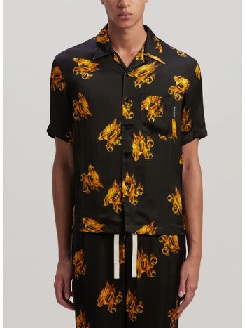 CAMICIA BURNING MONOGRAM, 1076 BLACK GOLD, small