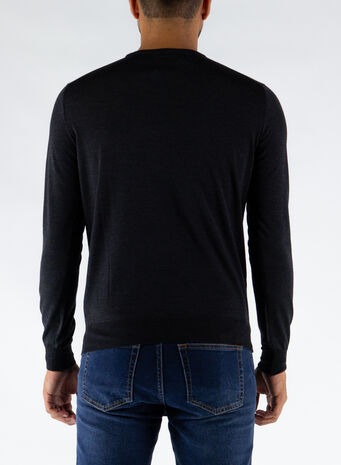 MAGLIONE GIROCOLLO, 035GRIGIOANTRACITE, small