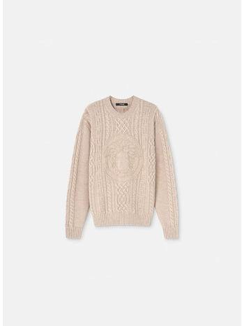 MAGLIA A TRECCE MEDUSA, 1KD40 SAND, small