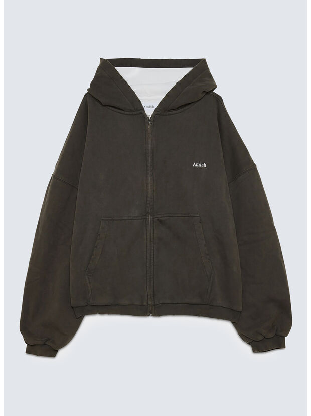 FELPA HOOD ZIP, C0103 STONE, large