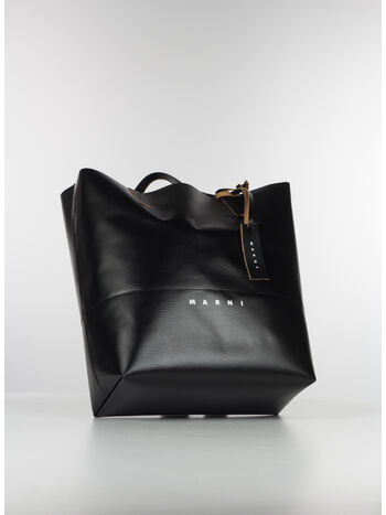 BORSA DA SHOPPING WITH MARNI PLATE, 00N99 BLACK, small