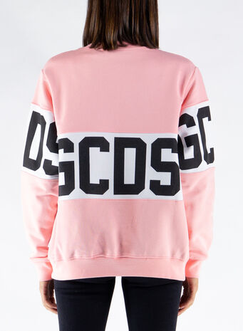 FELPA BAND LOGO CREWNECK, PINK, small