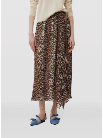 GONNA PLEATED MIDI FLOUNCE, 859 ALMOND MILK, small