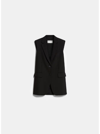 BLAZER SMANICATO IN LANA, 003 BLACK, small