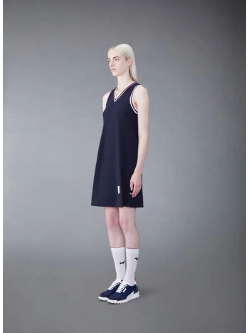 ABITO V NECK  WITH RWB CRICKET STRIPE, 415 NAVY, small