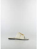 SANDALO SLIDES IN PELLE CON LOGO ANCORA JWA, 103 LIGHT BEIGE/ANCHOR GOLD, thumb
