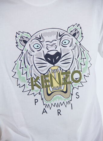 T-SHIRT TIGER CLASSIC, 01BWHITE, small