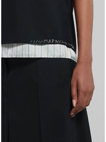 TOP SMANICATO CON IMPUNTURE, 00N99, small