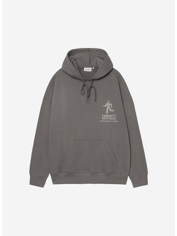 FELPA HOODED DISTANCE, 874J GRAPHITE STONE DYED, large