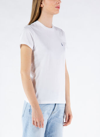 T-SHIRT BASIC LOGO, 001WHITE, small