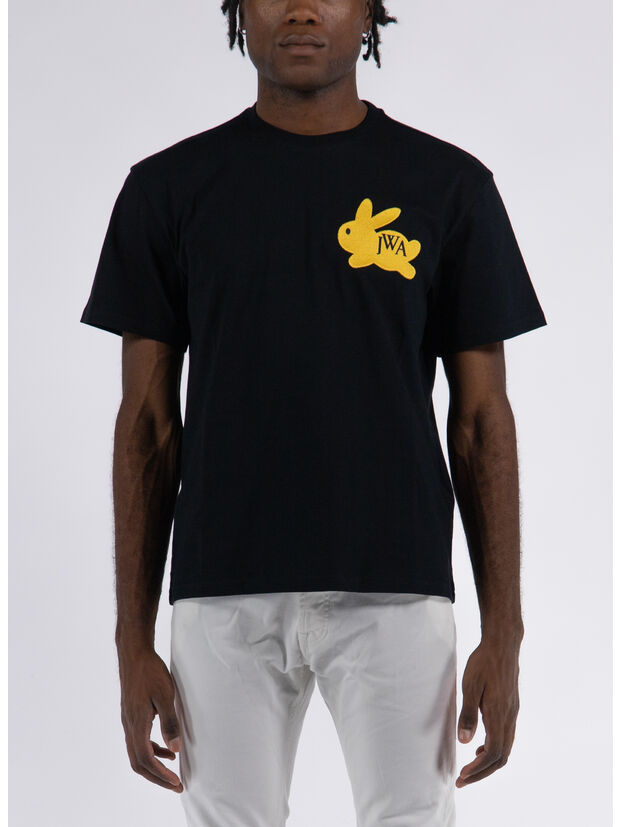 T-SHIRT BUNNY EMBROIDERY LOGO, 999 BLACK, large