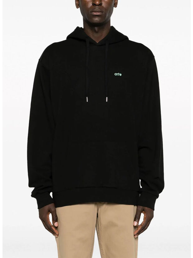 FELPA HOODIE ABSTRACT, BLACK, large