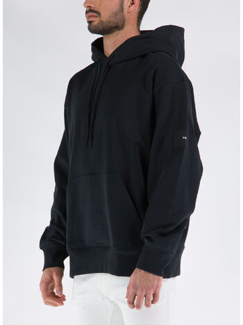 FELPA CON CAPPUCCIO, BLACK, small