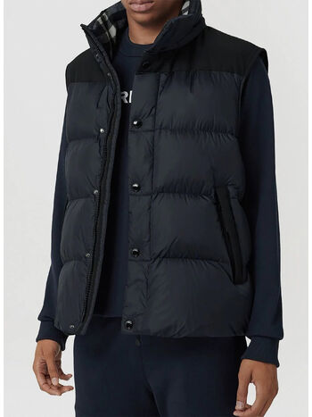 PIUMINO CON CAPPUCCIO E MANICHE STACCABILI, A1222 NAVY, small