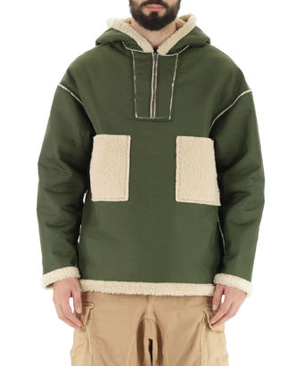 HAMBURGER PATCH BOMBER JACKET, MILITARYGREEEN, small