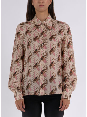 CAMICIA IN TWILL DI SETA PAISLEY, 990, small