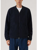 GIUBBOTTO RUST WOOL FLEECE ZIP BOMBER, NAVY, thumb
