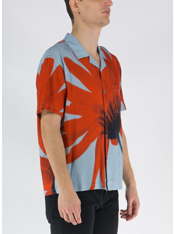 CAMICIA HALFTONE FLOWER SHIRT, LIGHTBLUE, small