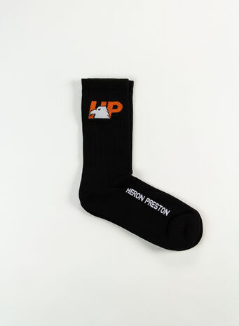 CALZINI HP-EAGLE LONG SOCKS, 1022BLACKORANGE, small