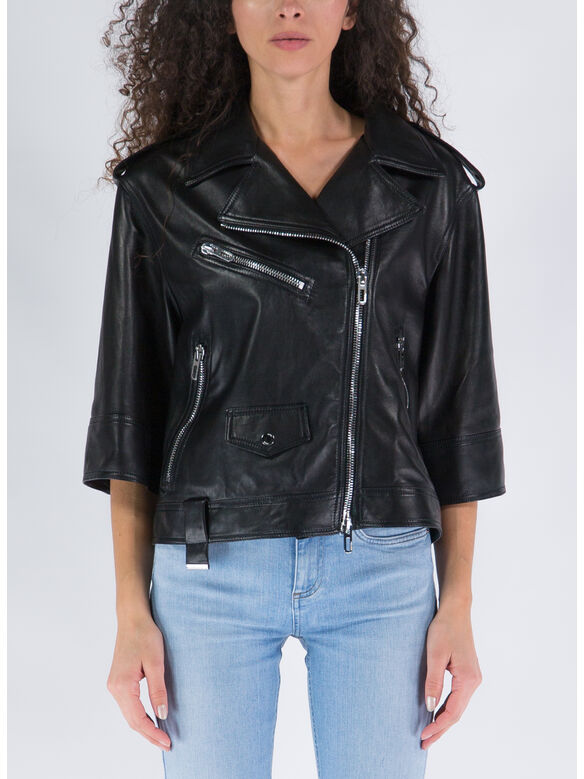 GIUBBOTTO BOXY PERFECTO BIKER, 800 BLACK, medium