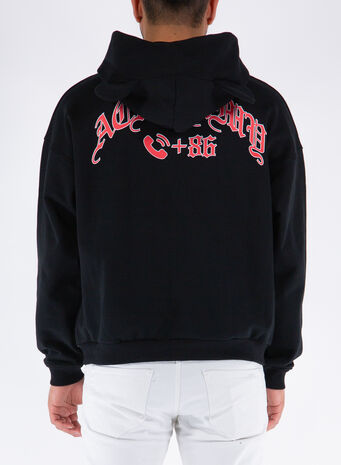 FELPA CON LOGO, BLACK, small