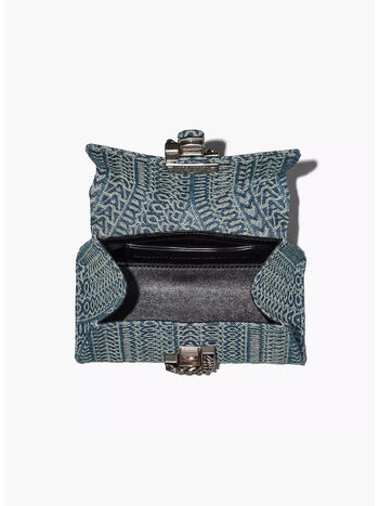 BORSA MINI TOP HANDLE THE WASHED MONOGRAM DENIM ST. MARC, 473 SUN FADED DENIM, small
