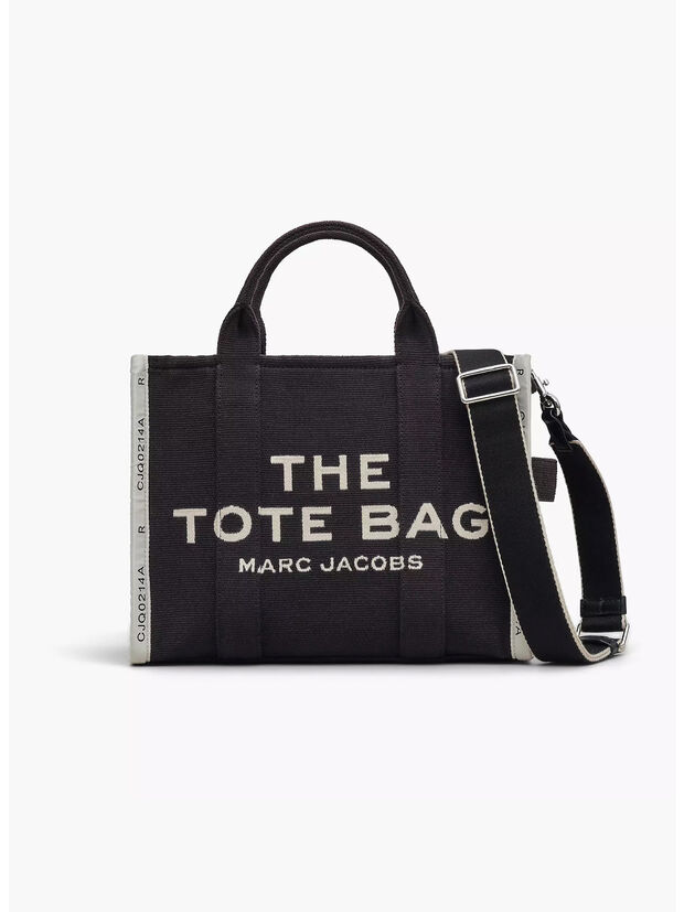 BORSA THE JACQUARD MEDIUM TOTE, 001 BLACK, large
