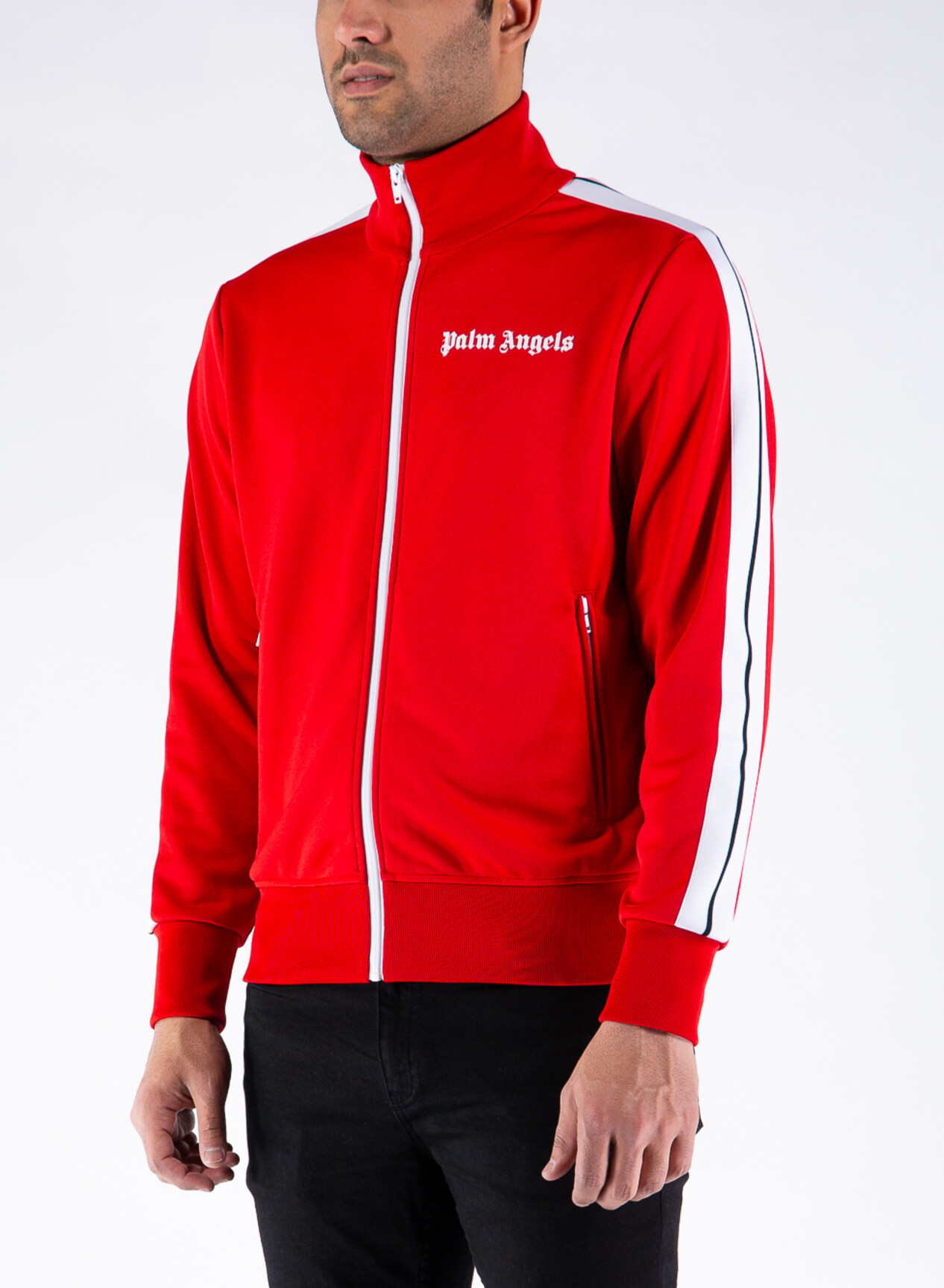 Red palm angels track jacket hotsell