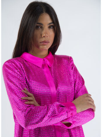 CAMICIA PINK HOT FIX SATIN, PINK, small