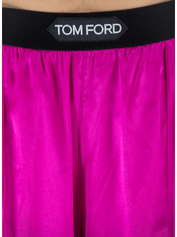 PANTALONE STRETCH SILK SATIN, DP750 HOT PINK, small